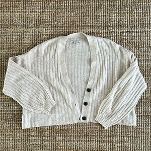 American Eagle Balloon Sleeve Cropped Cardigan